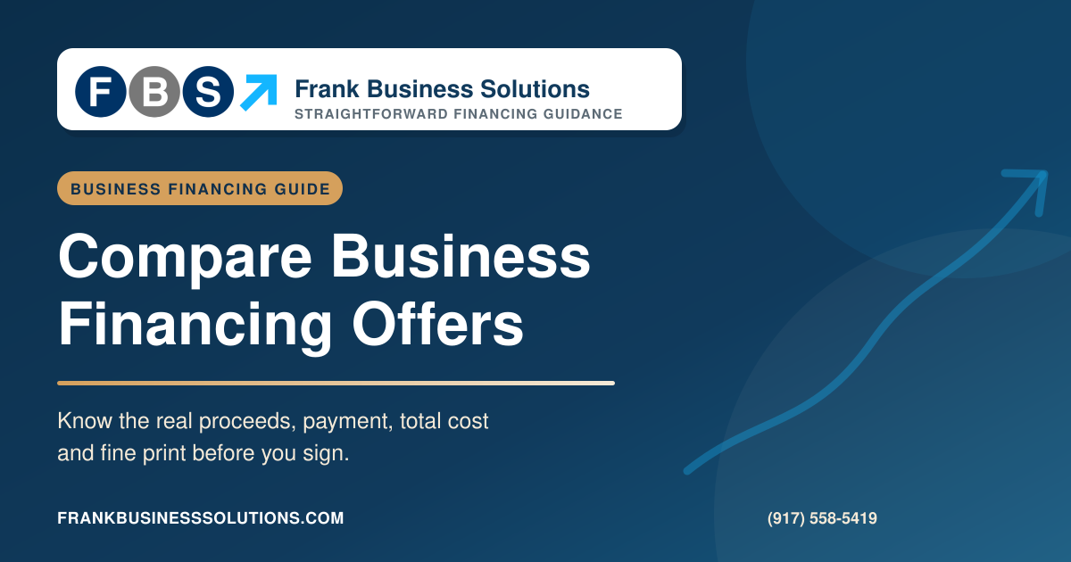 Compare business financing offers with Frank Business Solutions